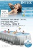 Intex® Prism Frame™ Oval pool 20ft X 10ft X 48in.